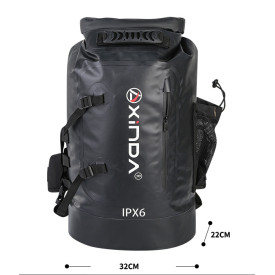欣達 XINDA 30升 防水背包 | 溯溪包 黑色 IPX6 BAG03-30